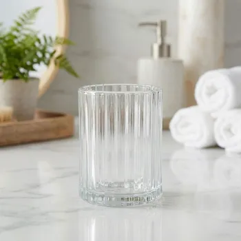 Držák na kartáček Skleněný kelímek na zubní kartáčky ALTOM DESIGN průhledný