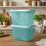 Obdélníkové dózy na potraviny ORPLAST ARCTICLINE 2,5 l tyrkysové 2 ks