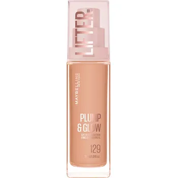 Maybelline Lifter Plump & Glow rozjasňující make-up pro přirozený vzhled 30 ml, 129