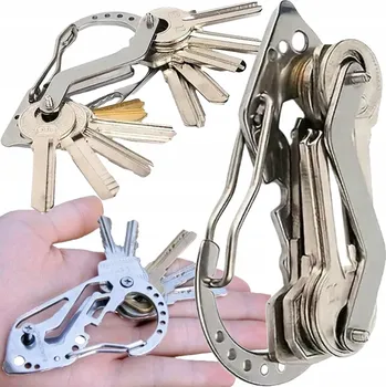 PŘÍVĚSEK NA KLÍČE PŘÍVĚSEK S KARABINOU NA KLÍČE VÍCEÚČELOVÝ SURVIVAL Multi-tool