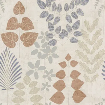 Tapeta Vliesová tapeta modré a hnědé listy 791493 / Tapety na zeď 79149-3 Nordic Feeling (0,53 x 10,05 m) A.S.Création