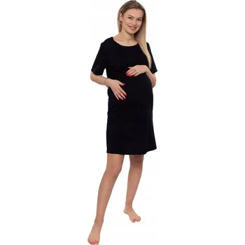 Dámská noční košile Dámská těhotenská/kojící noční košile Luna, černá, vel. XL