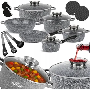 Hrnec Sada hrnců Zilner Marmurkowa 17dílná.