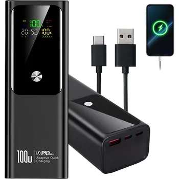 Powerbanka POWERBANKA 20000 mAh 100W POWER BANK QC PD USB RYCHLÁ BEZPEČNÁ CESTOVNÍ