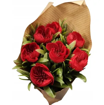 umělá květina Mini Kytice Umělé Květiny Červené Čemeřice Kytice Kompozice DIY