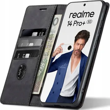 Pouzdro na mobilní telefon Flipové pouzdro Koanni pro Realme 14 PRO+ 5G černé