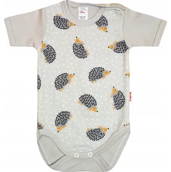 Kojenecký body Body s KRÁTKÝM rukávem 100% Bavlna JEŽEK vel. 74 KLEKLE