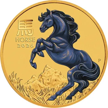 Sběratelství Zlatá mince 1/10 Oz Lunar Series III Year of the Horse 2026 Kolorovaná