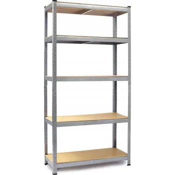 Dílenský regál Kovový skladový regál Ecarla 180 x 90 x 40 cm, nosnost 175 kg na polici