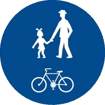 Dopravní značení Dopravní značka C9a - Stezka pro chodce a cyklisty