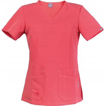 Dámská halenka Mikina zdravotnická halenka s krátkým rukávem - lososová barva - velikost 34
