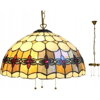 Závěsná lampa Retro, styl Tiffany, 3 světelné body, patice E27