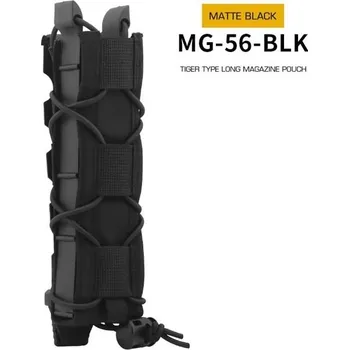 Otevřená MOLLE sumka Tiger na dlouhé zásobníky MP5 - černá, Wosport
