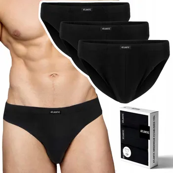 Slipy Slipové SLIPY sportovní 3 PÁRY premium ATLANTIC 3BMP-322 - XL