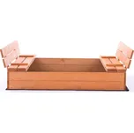 Bestent Pískoviště s lavičkami 120cm impregnované + krycí plachta + agrotextilie SUN