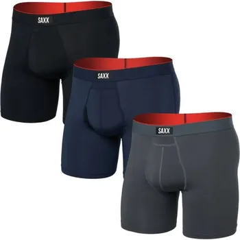 Trenýrky Saxx MULTI-SPORT MESH BOXER BRIEF FLY 3PK turbulence/navy/black boxerky