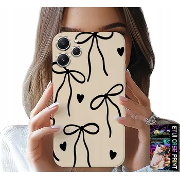 Pouzdro na mobilní telefon POUZDRO pro Xiaomi Redmi 12 4G - Béžové mašle stuhy, módní