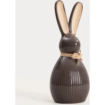 Obraz Figurka CAVLO zajíc rýhovaný velký, čokoládově hnědá 11x27 cm HOMLA