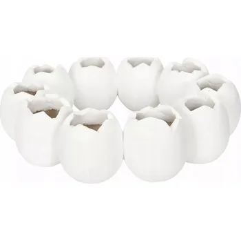 Velikonoční dekorace VELIKONOČNÍ FIGURKA VEJCE věnec na stůl Velikonoce dekorace ozdoba bílá