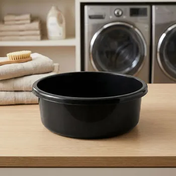 Koš na prádlo Plastová kulatá mísa na praní ALTOM DESIGN 20 l černá