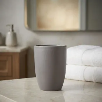 Držák na kartáček Kelímek na zubní kartáčky z dolomitu ALTOM DESIGN šedý