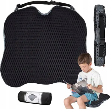 Polštář Polštář Memory Foam s potahem Mesh Černý Ortopedický pro židličku