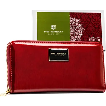 Peněženka Dámská peněženka Peterson z lakované přírodní kůže s RFID