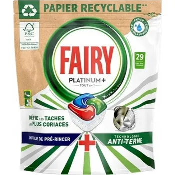 Tableta do myčky Kapsle do myčky Fairy Platinum Plus All in One 29 ks Lemon