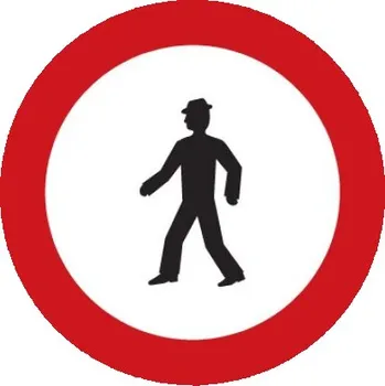Dopravní značení Dopravní značka B30 - Zákaz vstupu chodců - Standardní kruh 700mm