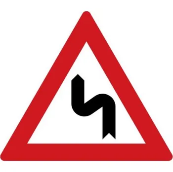 Dopravní značení Dopravní značka - Dvojitá zatáčka, první vlevo