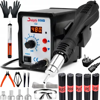 Svářečka Svářečka plastů Delphi Tools 700W s příslušenstvím, hmotnost 1,8 kg