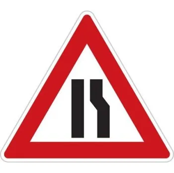 Dopravní značení Dopravní značka A6b - Zúžená vozovka (z jedné strany)