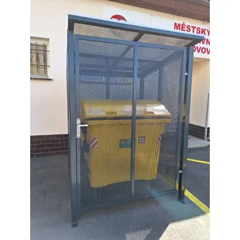Přístřešek na popelnici Přístřešek pro odpadkový kontejner 1600x1500x2100 mm