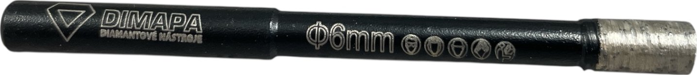 6 mm Diamantový vrták - korunka DIMAPA Profi