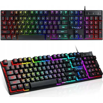 Klávesnice Drátová hybridní klávesnice T-Wolf Bella-J-1743 Arabic (qwerty)