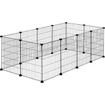 Skládací ohrádka pro domácí zvířata 143x71x46cm SPRINGOS PA1086 černá