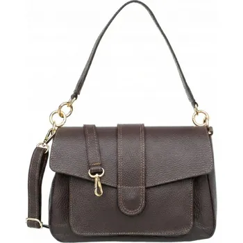 Kabelka Vezze kabelka z pravé lícové kůže hnědá