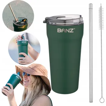 Termohrnek Termohrnek 530 ml s kovovým brčkem a čisticím kartáčkem BANZ