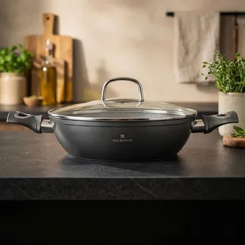 Hrnec Hliníkový rendlík na indukci s poklicí VALDINOX GRAND 2,6 l šedý