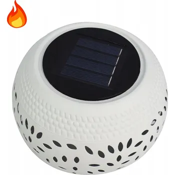 Venkovní osvětlení ZAHRADNÍ SOLÁRNÍ LAMPA ŽELEZNÁ PROLAMOVANÁ 600 MAH IP44 BÍLÁ NA BALKON A ZAHRADU