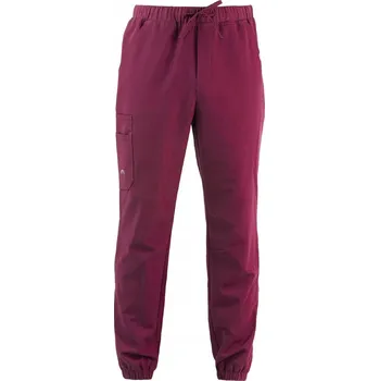 Pánské kalhoty Pánské kalhoty do pasu Scrubs jogger střihu - bordó (vínová) barva - XL
