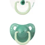 SUAVINEX šidítko DEN&NOC anatomické silikon 0-6 m 2 ks zelený medvěd