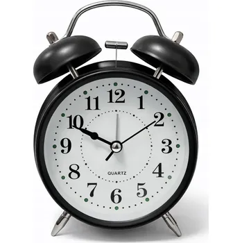 Hodiny Retro analogové hodiny s budíkem a dvojitým zvonkem SP-239