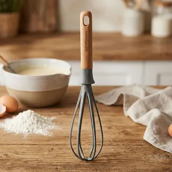 Šlehací metla Kuchyňská metla s dřevěnou rukojetí ALTOM DESIGN 30 cm šedá