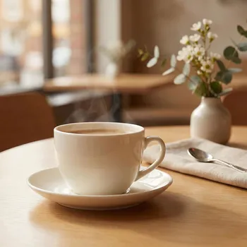 Porcelánový šálek s podšálkem ALTOM DESIGN BELLA 200 ml krémový