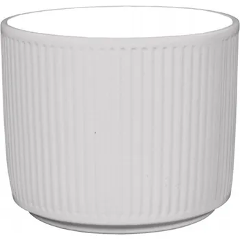 Obal na květináč Obal na květník STRIPES keramický lesklý d14x13cm, šedý