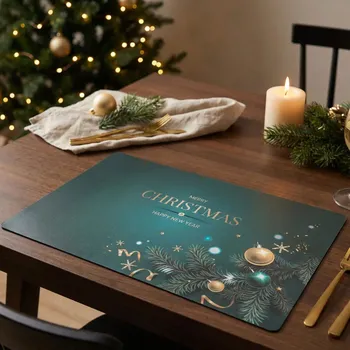 prostírání Vánoční prostírání na stůl ALTOM DESIGN BOMBKI 28 × 43 cm tmavě zelené