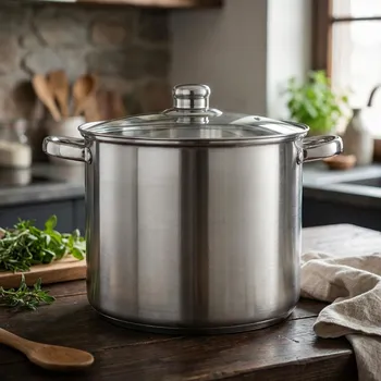 Hrnec Nerezový hrnec na indukci se skleněnou poklicí ALTOM DESIGN FABIO 8,5 l