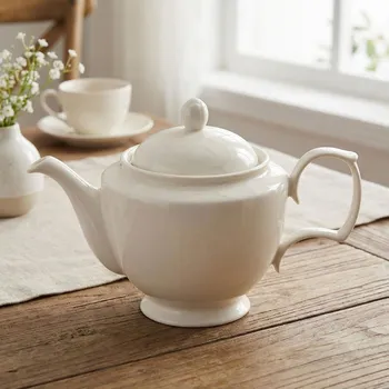 Konvice na čaj Porcelánová konvice MARIAPAULA KLASYKA 1,2 l ecru