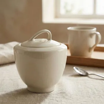 Cukřenka Porcelánová cukřenka MARIAPAULA NOVA ECRU 300 ml krémová